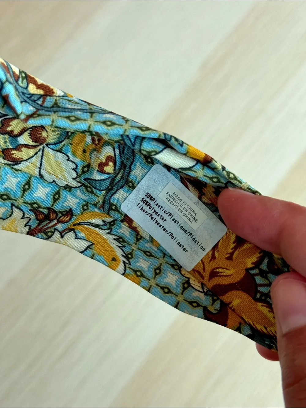 Anthropologie Mosaic Knotted Headband Floral Aqua Green Mustard Boho Bohemian